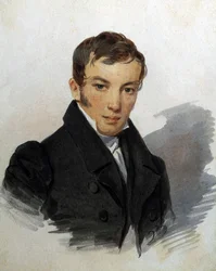 Porträt des Dichters Wassili Schukowski