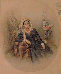 Porträt der Baronin Iuliania Ivanovna Klodt von Jürgensburg, 1845