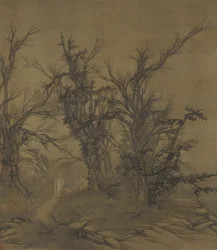 Erhabener Gelehrter in Herbstwäldern, 1730er-1740er Jahre