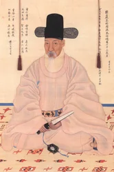 Porträt von Chae Jegong (1720-1799), Gelehrter, Dichter und Oberster Staatsrat während der Herrschaft von König Jeongjo (1776-1800)