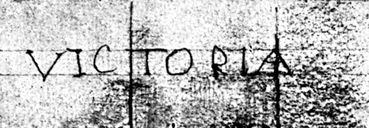 Unterschrift von Prinzessin Victoria im Alter von vier Jahren, c1823