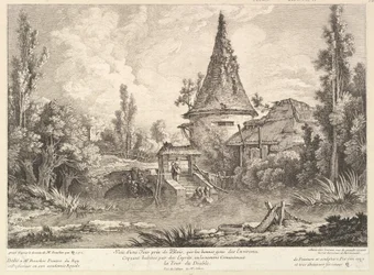 Ansicht des Turms bei Blois, Mitte des 18. Jahrhunderts
