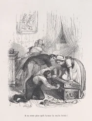 Alles, was bleibt, ist, den gesegneten Koffer zu schließen! aus den kleinen Elendigkeiten des menschlichen Lebens, 1843