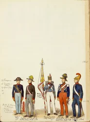 Militäruniformen, von Quinto Cenni, Farbtafel
