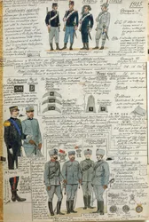 Uniformen der italienischen Armee während des Ersten Weltkriegs, von Quinto Cenni, Farbtafel