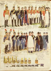 Uniformen der Päpstlichen Adelsgarde, Farbtafel von Quinto Cenni