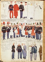 Verschiedene Uniformen des Herzogtums Parma von Quinto Cenni, Farbtafel