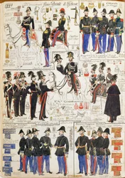 Verschiedene Uniformen des Großherzogtums Toskana