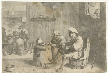 Geigenspieler in einer Kneipe