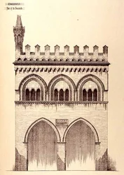 Palast der Rechtsgelehrten, Cremona, Italien, erbaut 1292, aus 