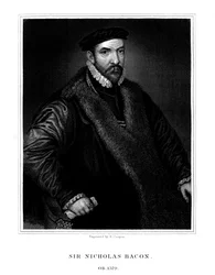 Sir Nicholas Bacon, englischer Politiker, 1826