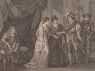 Der Abschluss des Vertrags von Troye, bei dem Heinrich V., König von England, den Pr... erhält, 1788