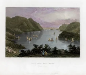 Der Hudson River von West Point aus gesehen, USA, 1837