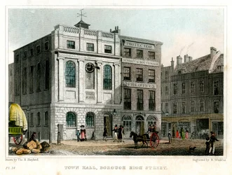 Rathaus, Borough High Street, Southwark, London, 1830