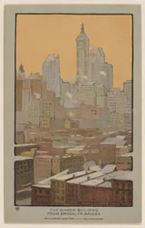 Das Singer Building von der Brooklyn Bridge