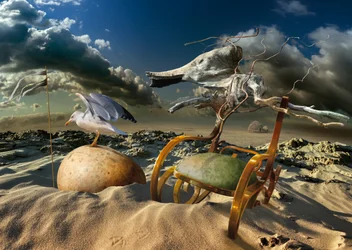 Surrealer Wüstenstuhl