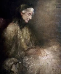 Porträt von Cosima Wagner (1838 - 1930), Tochter von Franz Liszt, Ehefrau von Richard Wagner