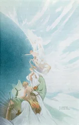 Lehre vom Jenseits und Inspiration, Illustration zu einem Text von Gustave Flaubert (1821-80) aus der Anthologie Nos Invisibles von Charles d