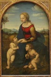 Madonna und Kind mit Johannes dem Täufer La belle jardinière