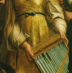 Die heilige Cäcilia umgeben von St. Paulus, St. Johannes dem Evangelisten, St. Augustinus und Maria Magdalena, um 1513 (Detail)