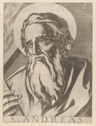 Heiliger Andreas S. Andreas (Titel auf dem Objekt) Christus, Maria und die zwölf Apostel (Serientitel) Il sacrato collegio apostolico (Serientitel)