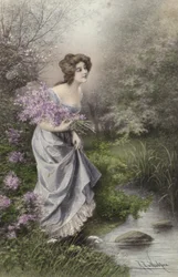 Mädchen in Flieder