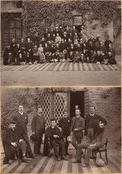 Schulleiter und Lehrer der Bishop Cotton School, Shimla (Vorderseite); Schüler der Mittelstufe und Mitarbeiter der Bishop Cotton School, Shimla (Rückseite)