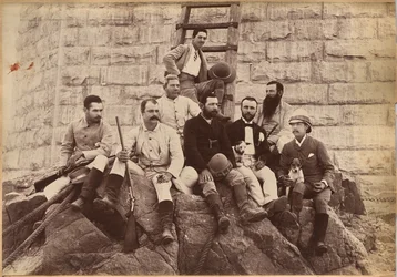 Mitarbeiter der Herren Glover & Co., Sindh-Brücke (Rückseite)