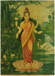 Lakshmi, von Raja Ravi Varma, 1930er