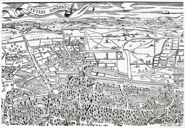 Detail von London nördlich der Stadt aus Civitas Londinium
