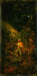 Figur in einer Landschaft