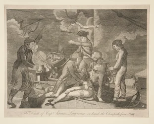 Der Tod von Kapitän James Lawrence an Bord der Chesapeake, 1. Juni 1813