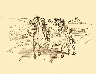 John Gilpin wird vom Postjungen vom Bell Inn gefunden