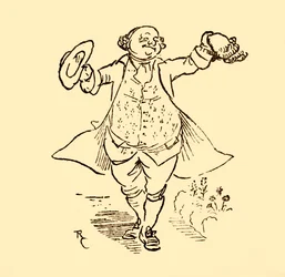 John Gilpins Freund leiht ihm eine Perücke und einen Hut, 1878, um 1918