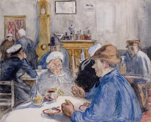 Im Café, ca. 1900