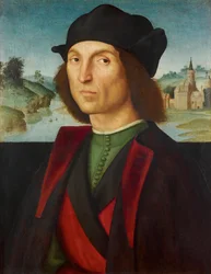 Porträt eines Mannes von Raphael (1483-1520), ca. 1502-1504 - Öl auf Holz, Liechtenstein Museum