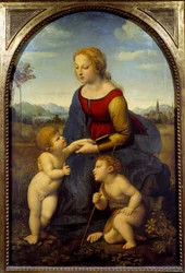 Die Jungfrau mit dem Kind und dem kleinen Heiligen Johannes, oder der schöne Gärtner
