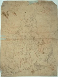 Heilige Familie mit der heiligen Elisabeth und dem kleinen Johannes dem Täufer