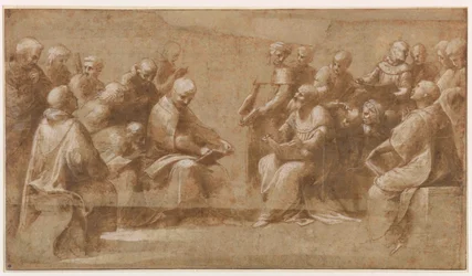 Studie für Die Disputation des Heiligen Sakraments, 1508-1510
