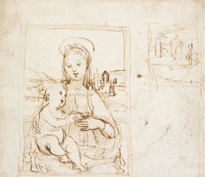Studie für ein Bild der Jungfrau und des Kindes, ca. 1500-1504