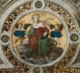 Theologie. Deckenfresko in der Stanza della Segnatura, ca. 1510-1511