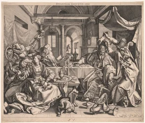 Stultitiam patiuntur opes (Reichtum erlaubt Dummheit), oder, Allegorie von Reichtum, Lust und Dummheit