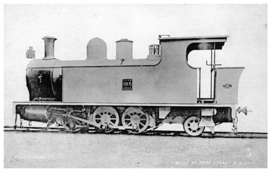 Tanklokomotive, Dampflokomotive gebaut von Kerr, Stuart und Co, frühes 20. Jahrhundert