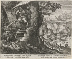 Heiliger Sabas als Einsiedler (Kluizenaars) (Oraculum Anachoreticum)