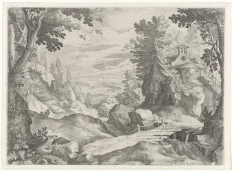 Landschaft mit einer Kapelle