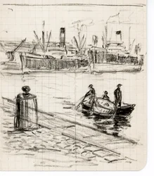 Matrosen und Boote, Hafen von Bordeaux