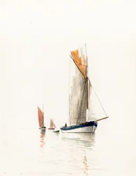 Gabarre auf der Gironde-Mündung