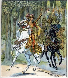 Pferdediebe: Illustration zur Geschichte 