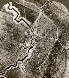 Luftaufnahme der deutschen Linien, Erster Weltkrieg, 1914-1918