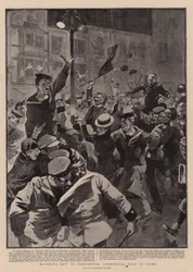 "Mafeking Day" in Portsmouth, Commercial Road bei Nacht